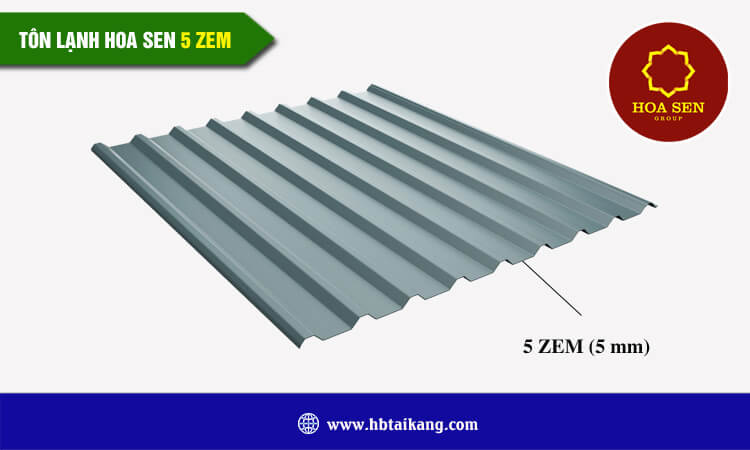 Tôn lạnh Hoa Sen 5 zem 